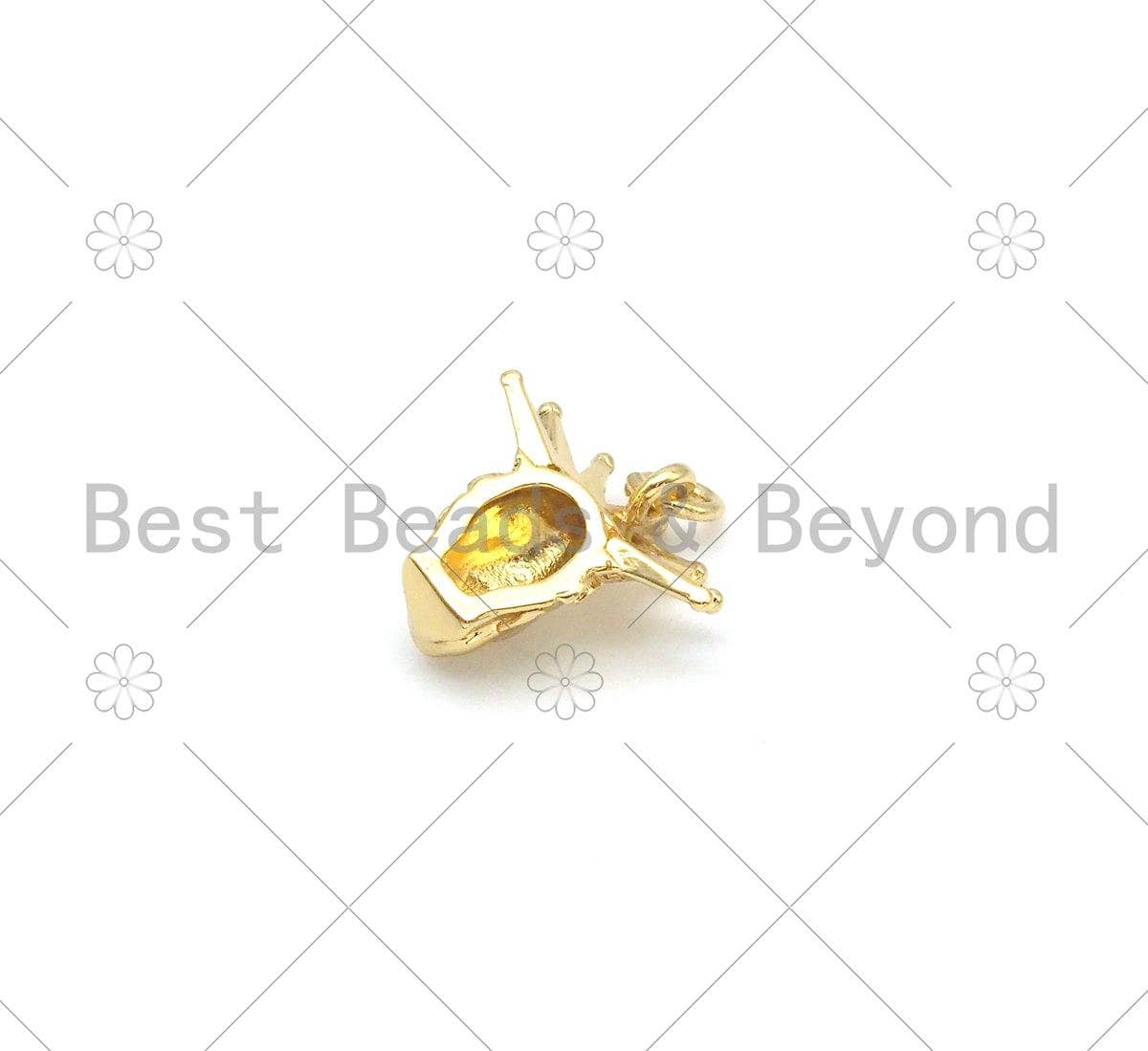 Liberty Statue Shape Pendant/Charm, 18K Gold Filled Liberty Statue Charm, Necklace Bracelet Charm Pendant,16x17mm,Sku#L576
