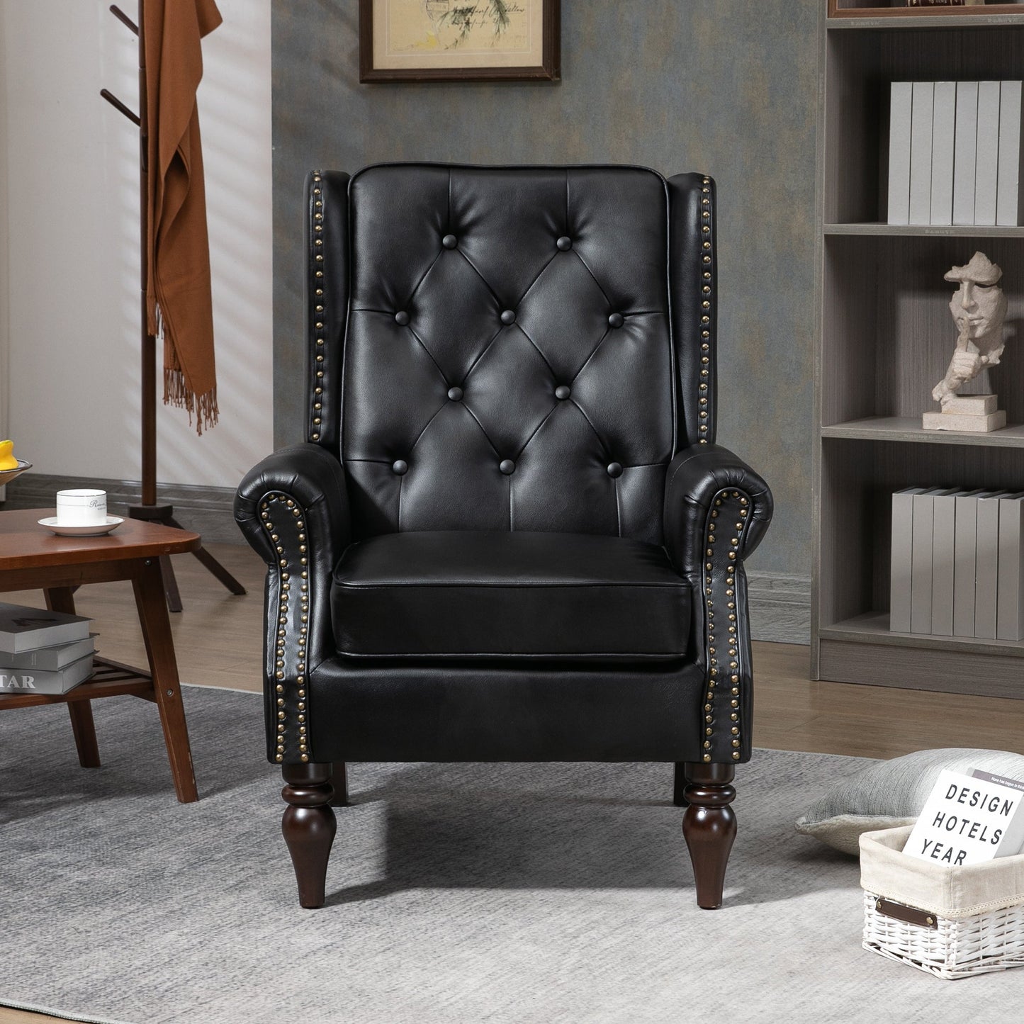 Wood Frame Armchair - Modern Accent Chair