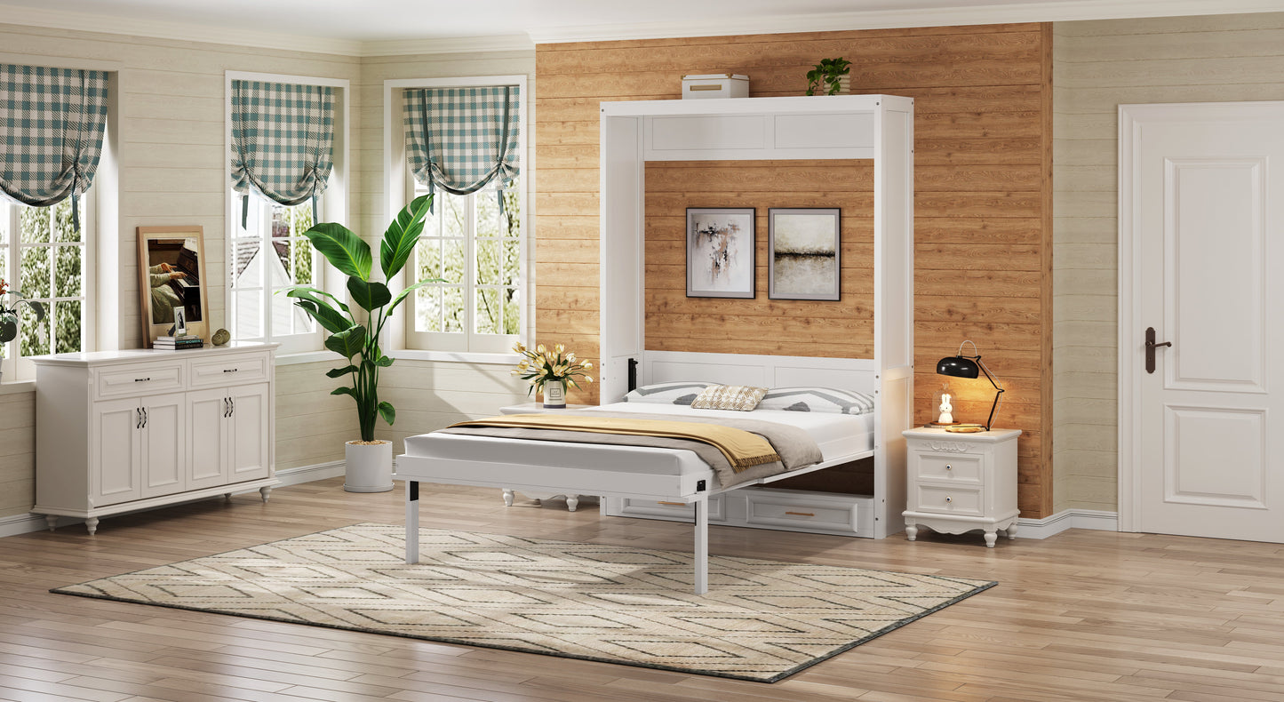 Full Size Murphy Bed with 2 Drawers