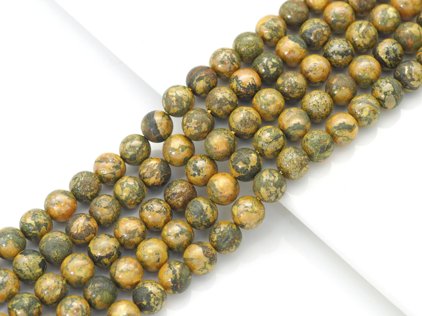 Genuine High Quality Sulphur Stone Round Smooth Beads, 6mm/8mm/10mm, Sku#U1462