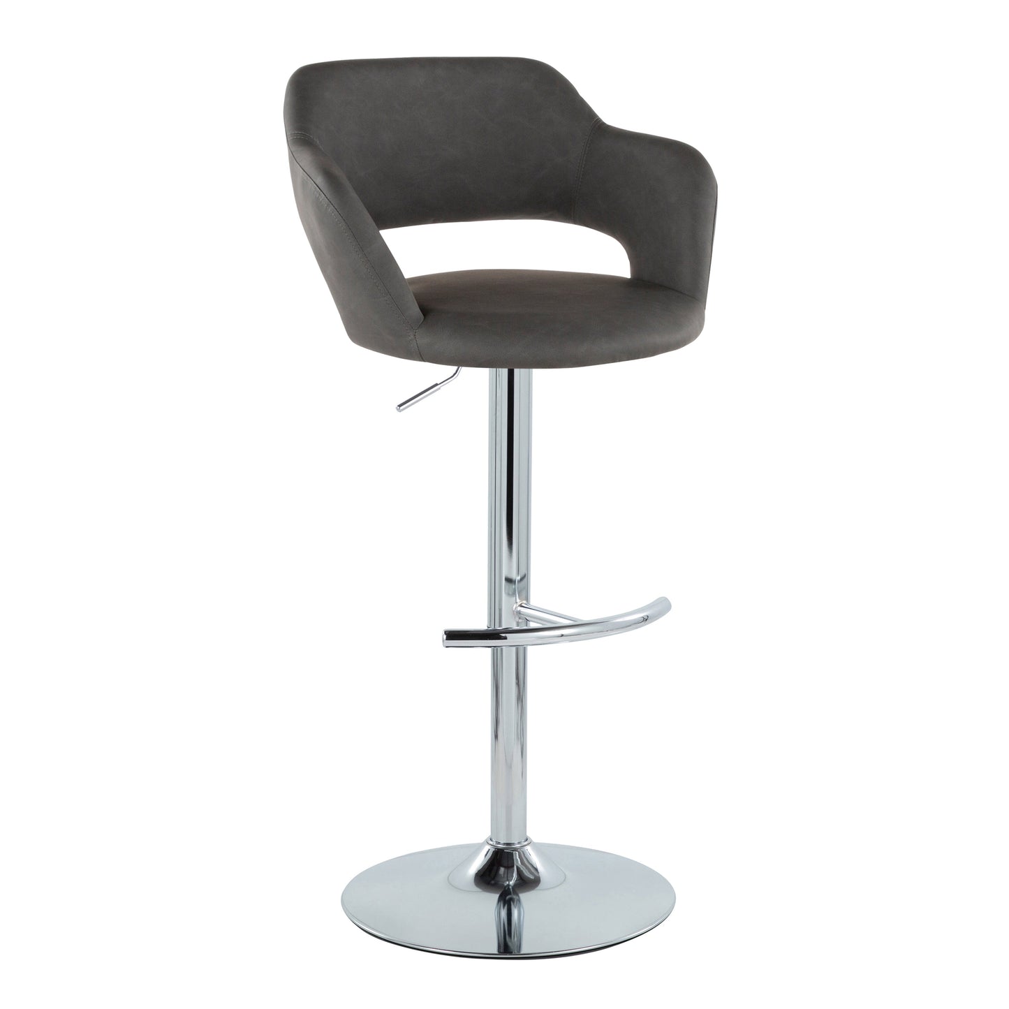 Contemporary Adjustable Barstool with Swivel