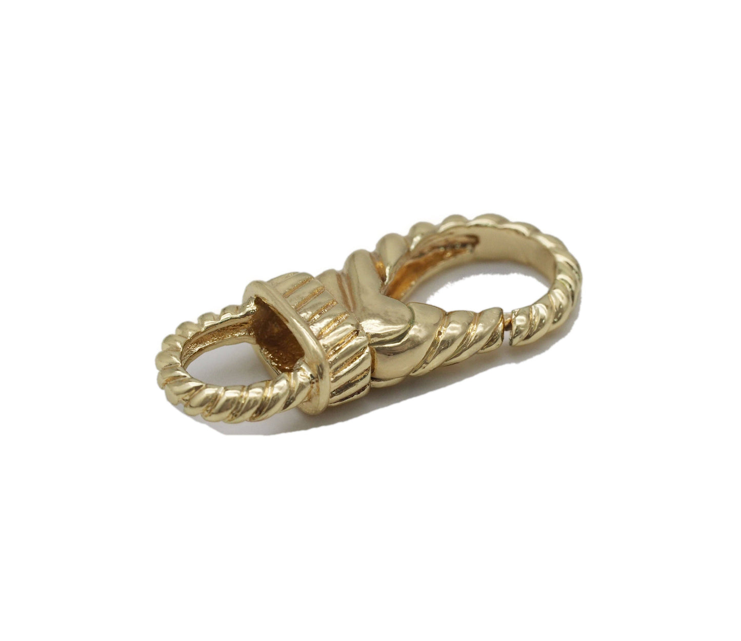 Gold String Oval Lobster Clasp, Sku#LX85