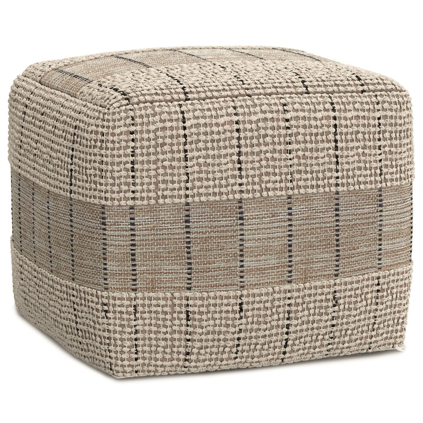 Elmer 18 Inch Wide Square Pouf