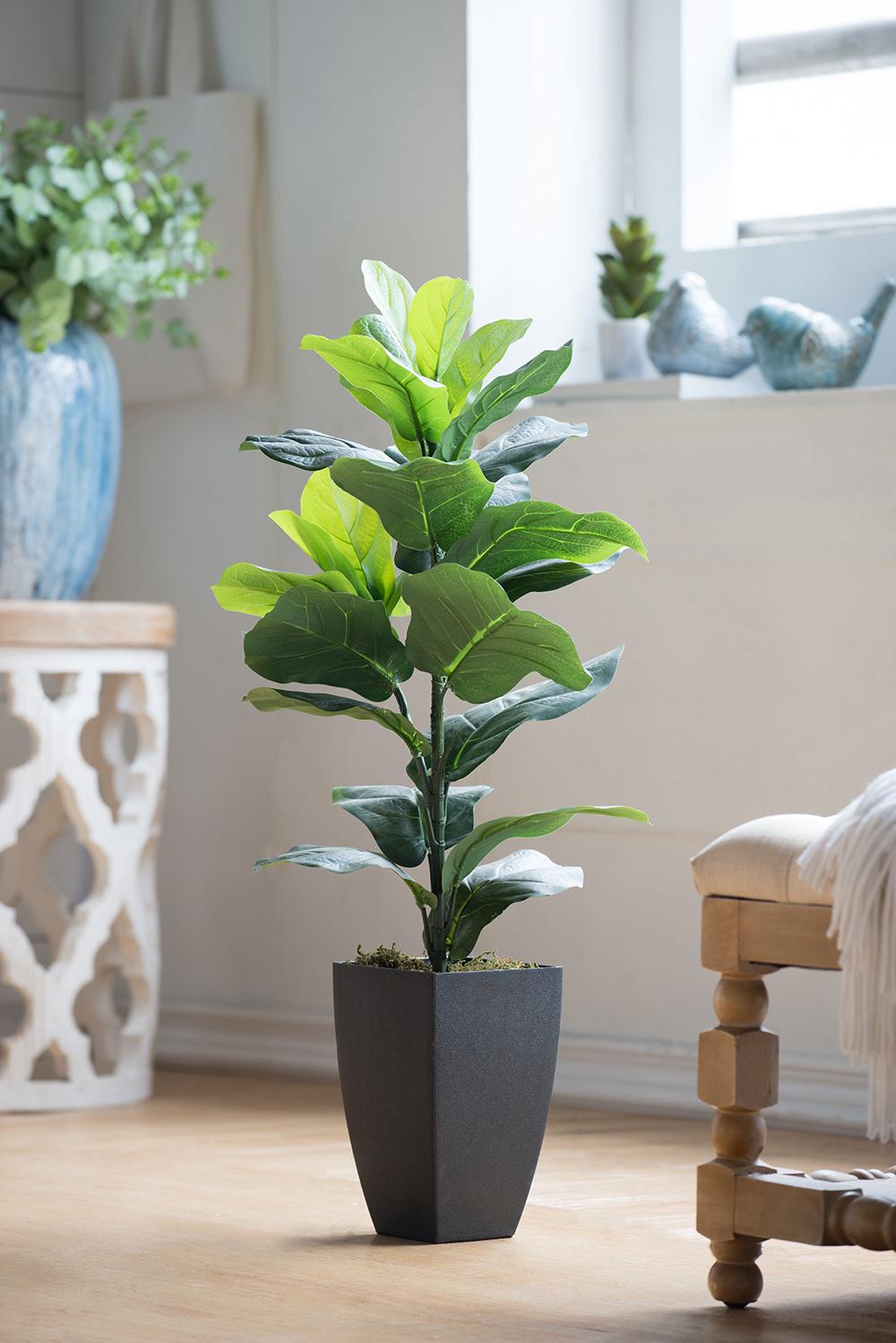 20" x 16" x 35" Artificial Fiddle-Leaf Fig Potted Plant