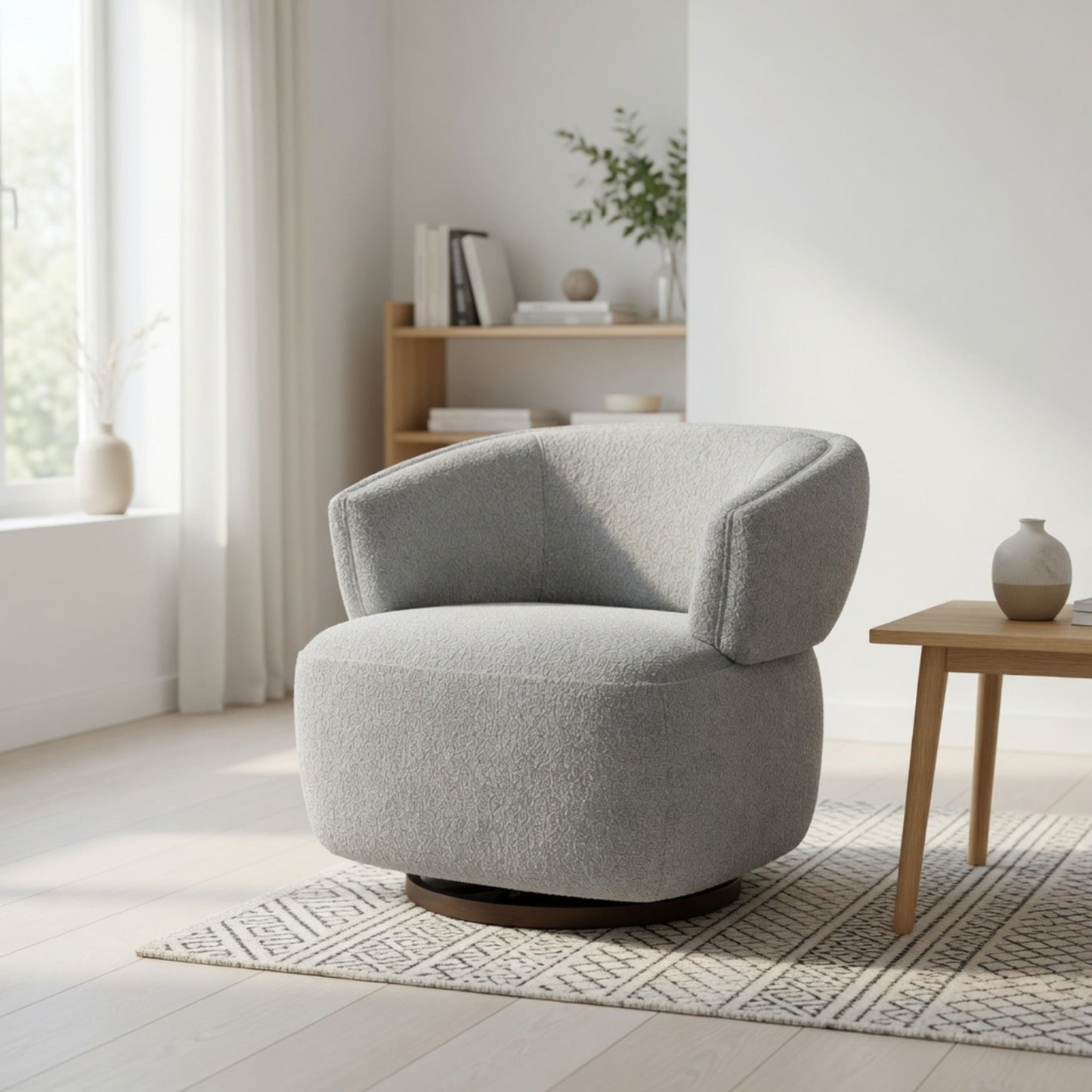32" Swivel Barrel Accent Chair