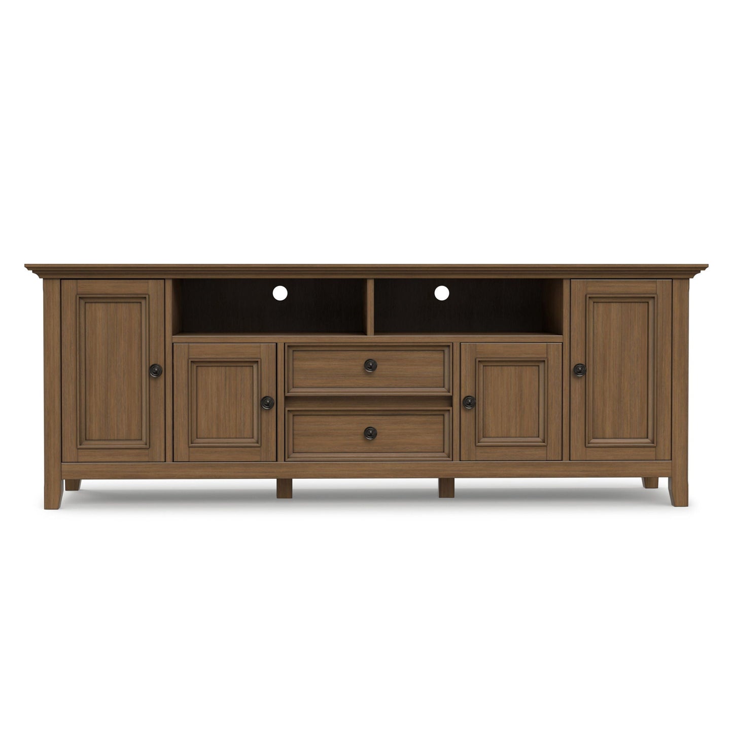 Amherst - Wide TV Media Stand - Rustic Natural Aged Brown