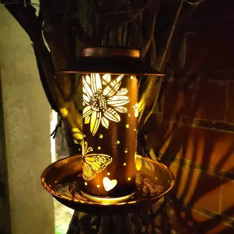 Lampes solaires extérieures pour mangeoires Lampes solaires suspendues extérieures