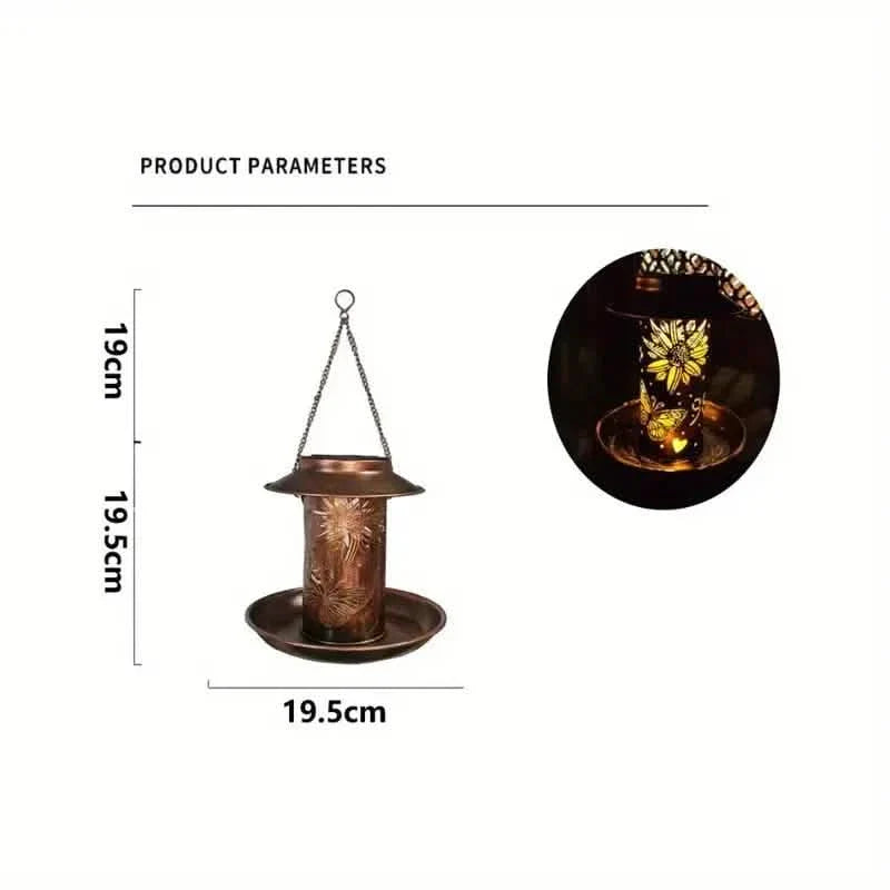 Lampes solaires extérieures pour mangeoires Lampes solaires suspendues extérieures