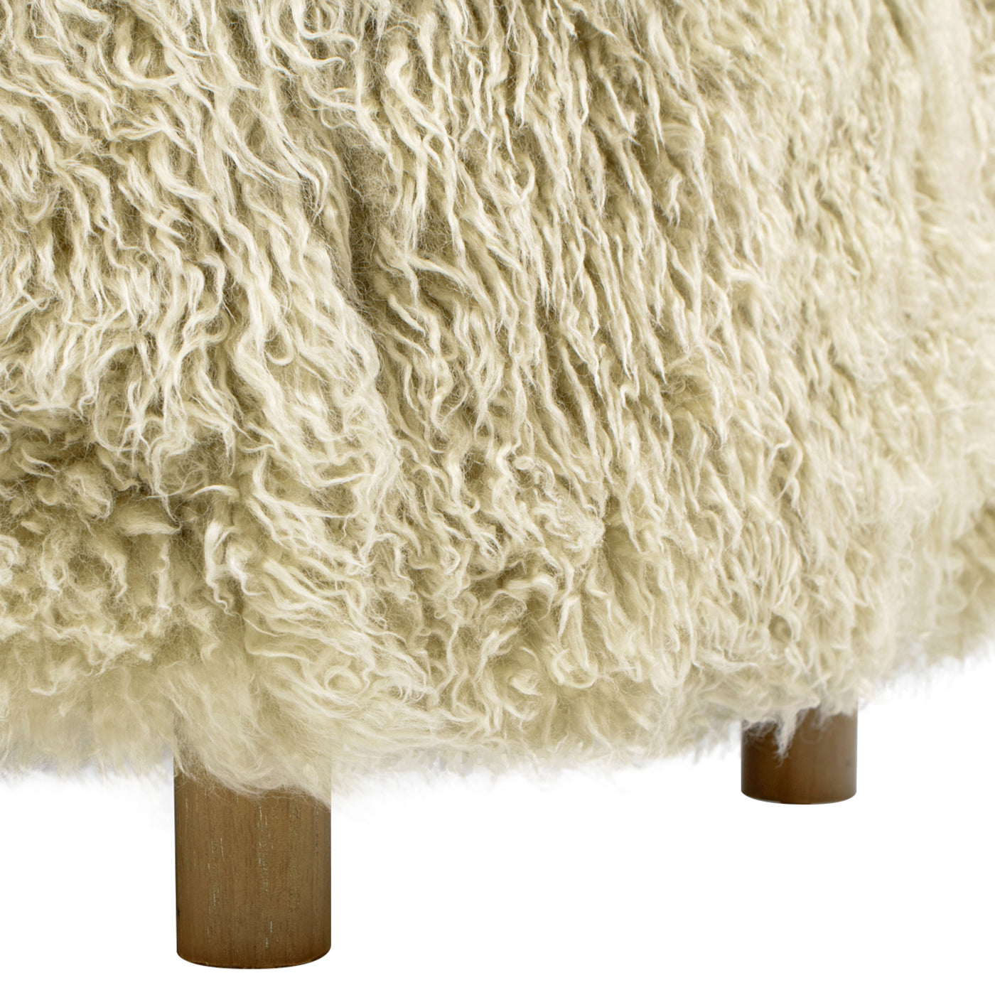 Enchante 24.5" New Zealand Sheepskin Rectangular Accent Ottoman