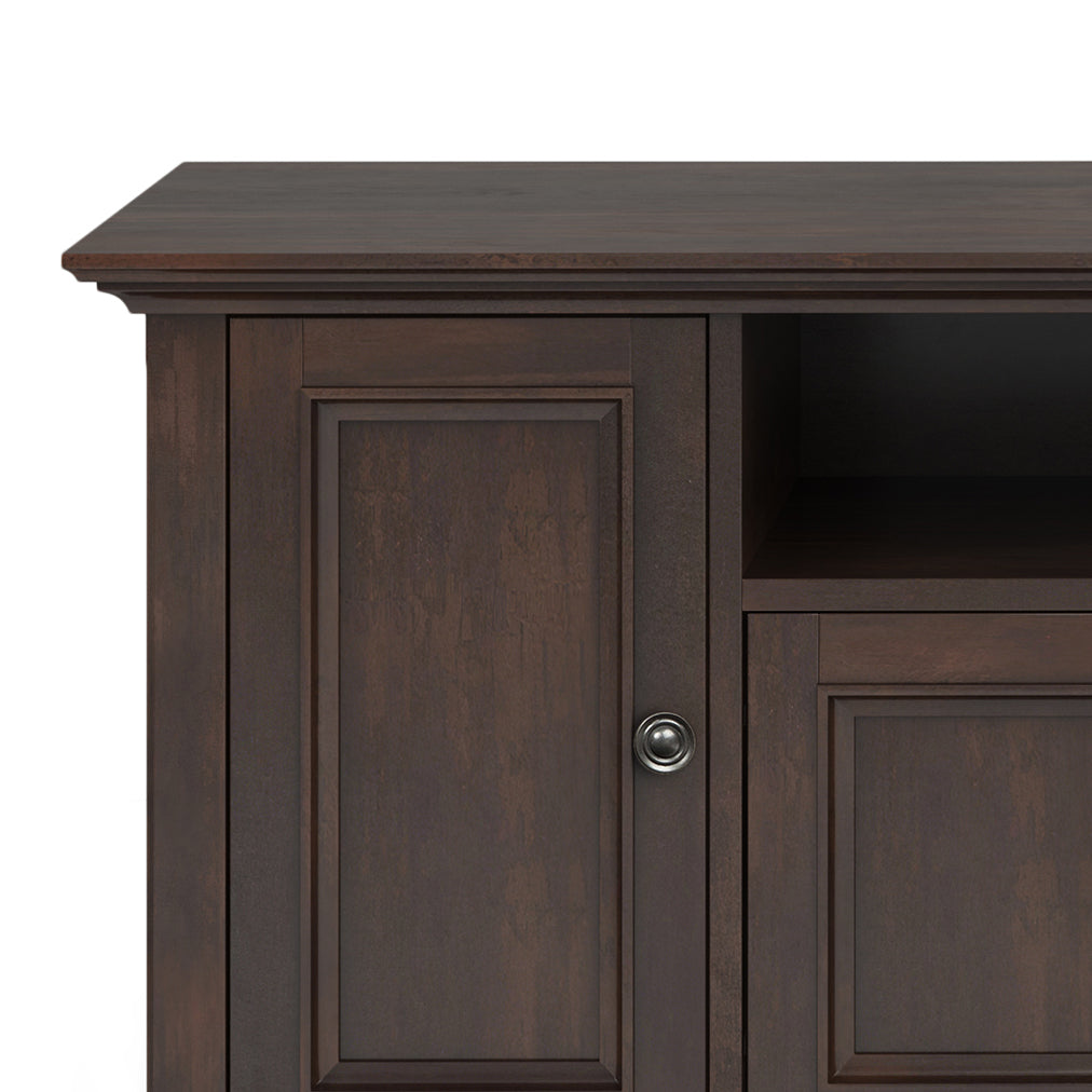 Amherst 72 Inch Wide Solid Wood TV Stand in Brunette