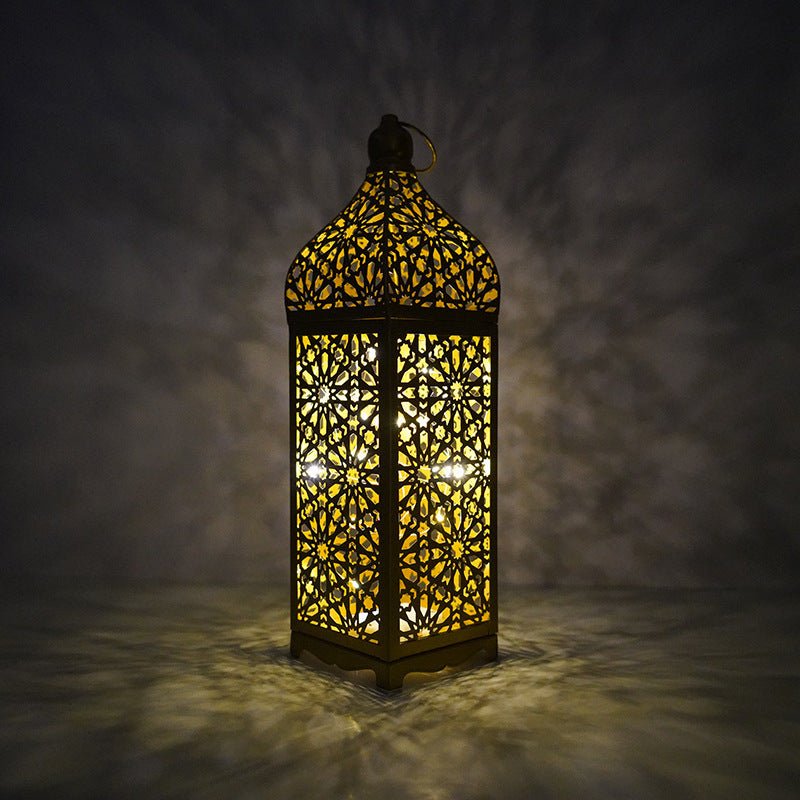 Festive Home Craft Decor Ramadan Hollow Moroccan Iron Lantern (MAC402)