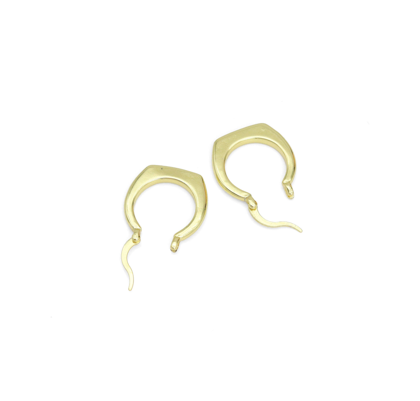 Slippy Gold Purse shape Hoop Earrings, Sku#LK1010