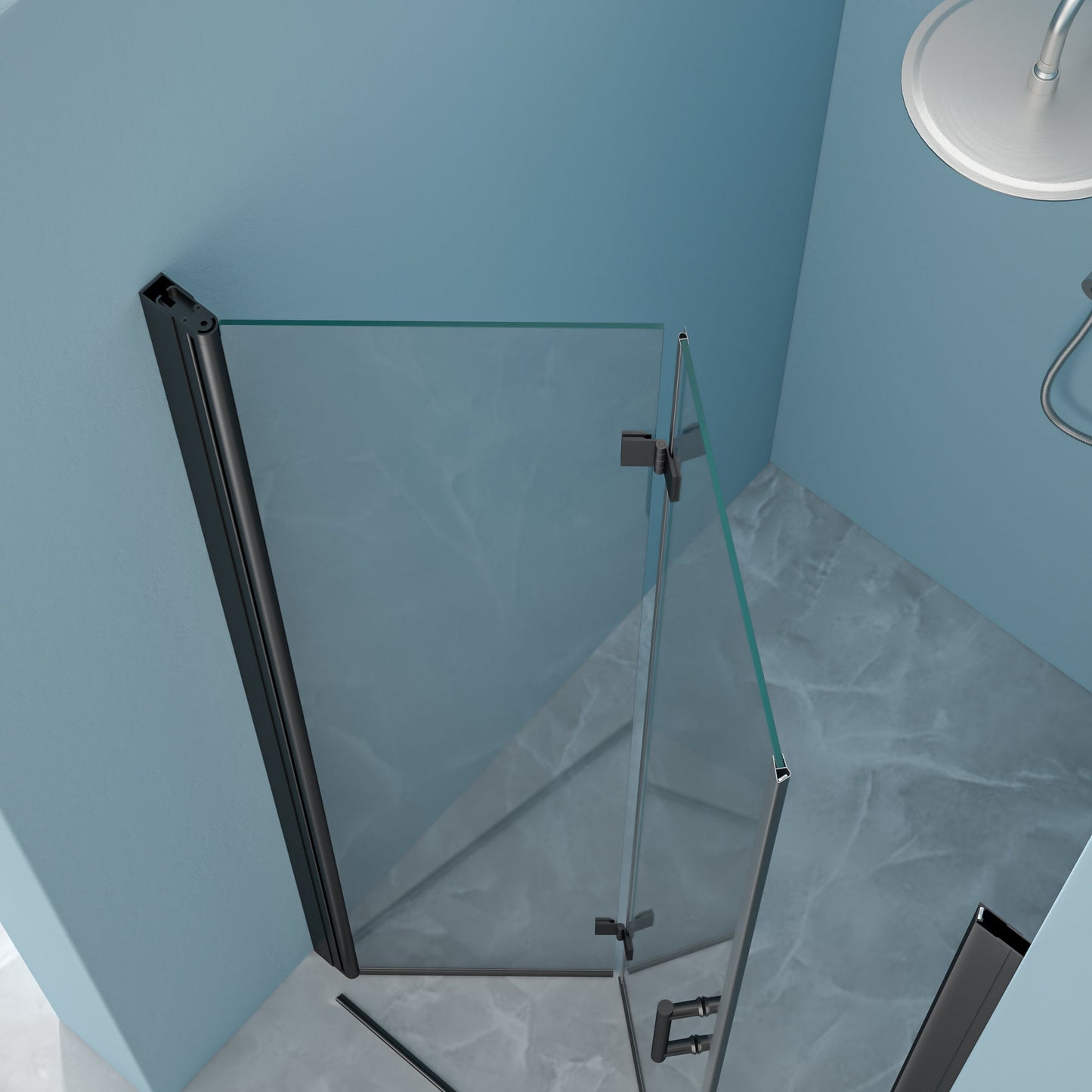 36"W x 72"H Fold Frameless Shower Door