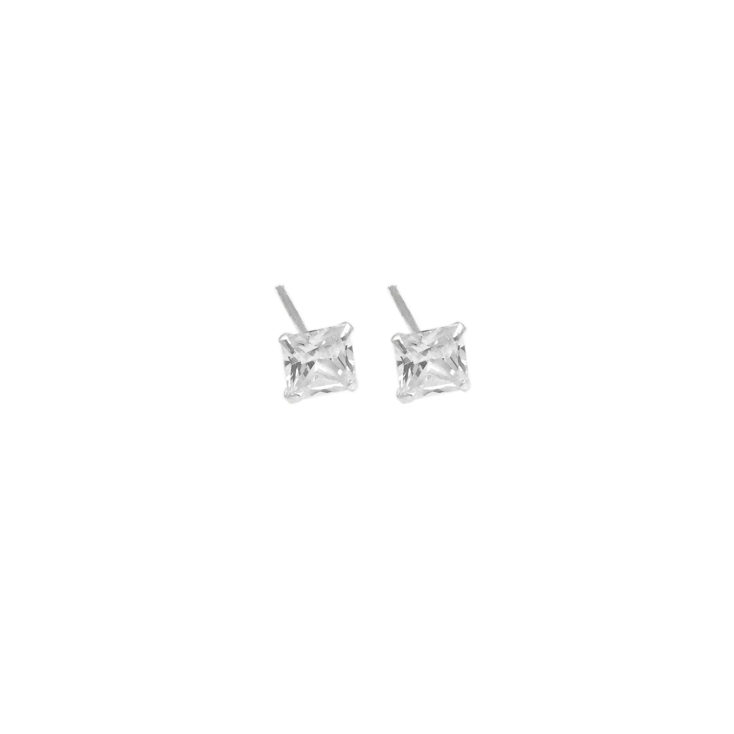 Sterling Silver Square shape stud earrings, sku#LX396