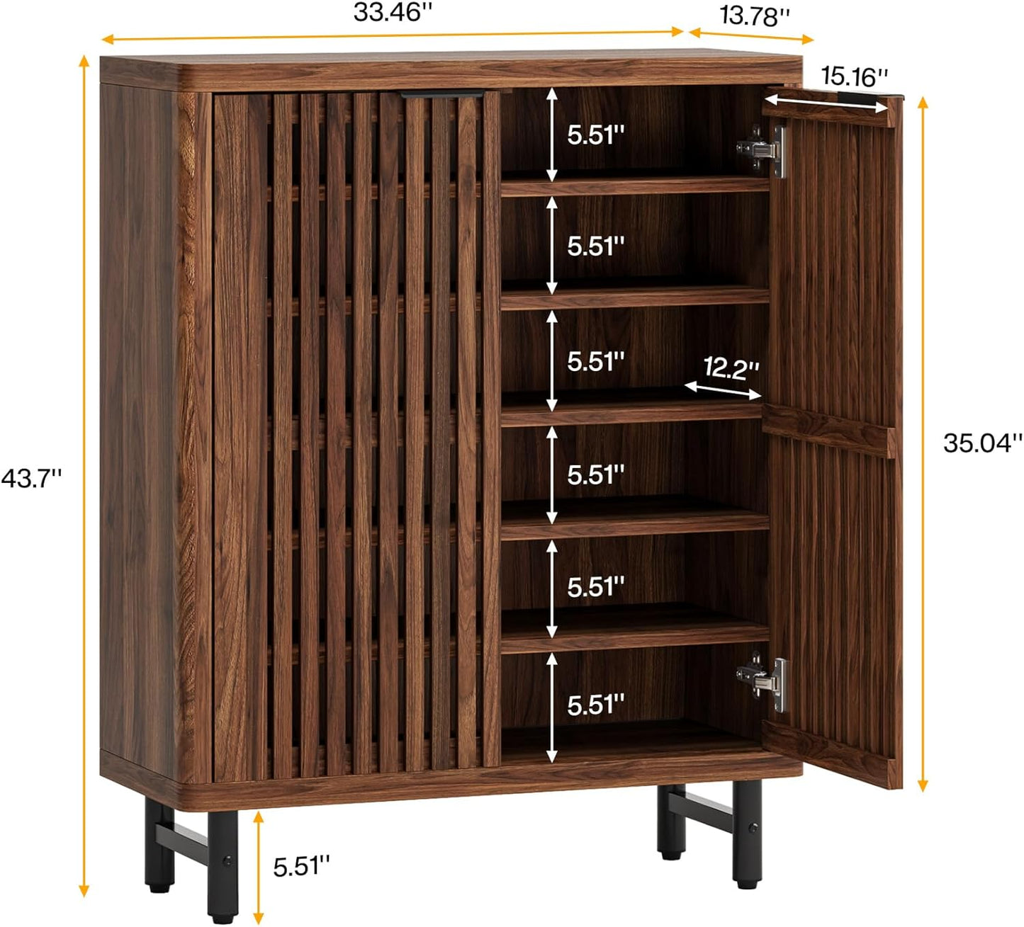 33.46" Modern Shoe Cabinet