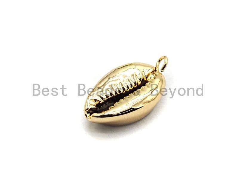 Full Silver Plated  Natural Cowrie Shell Pendant,SKU# V100