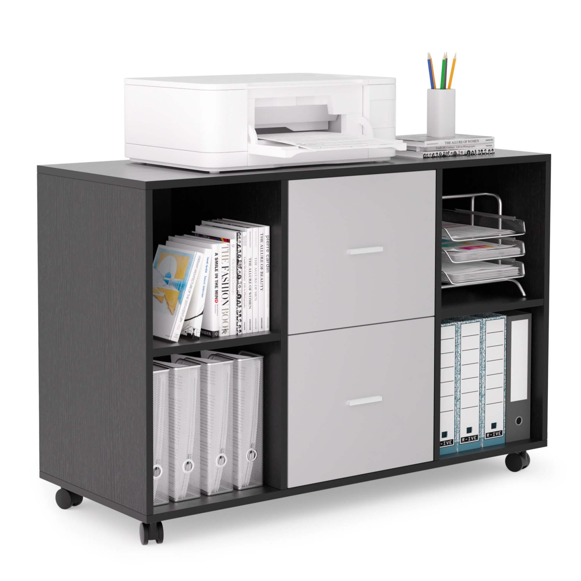 File Cabinet 2 Drawers Wooden Lateral Filling Cabinet