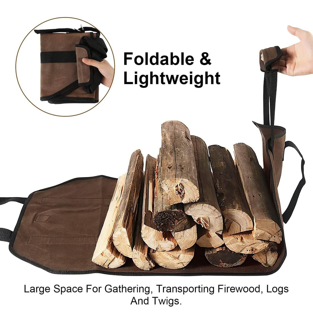 Sac de transport de bois de chauffage avec poignée