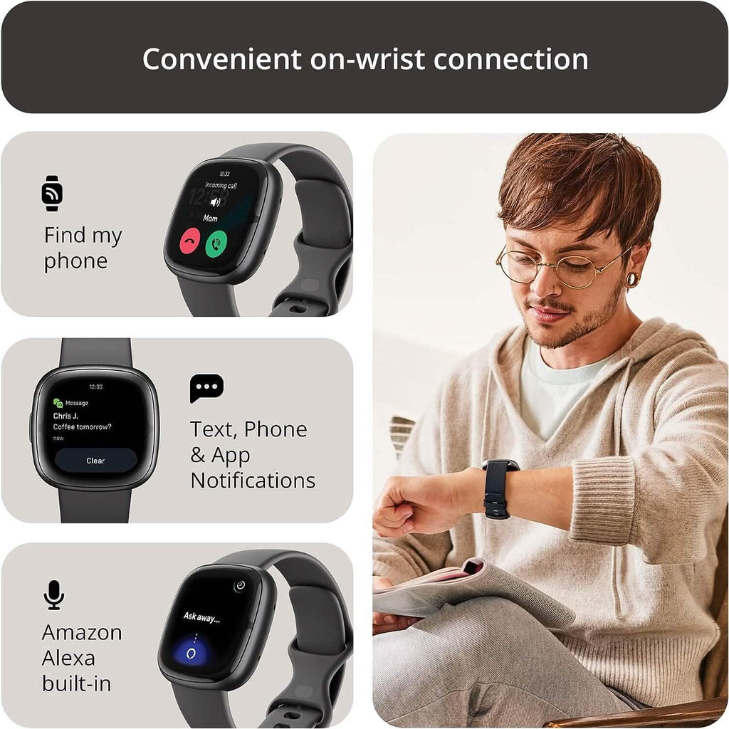 Montre connectée Fitbit Sense 2 de suivi avancé de la santé et du fitness (reconditionnée)