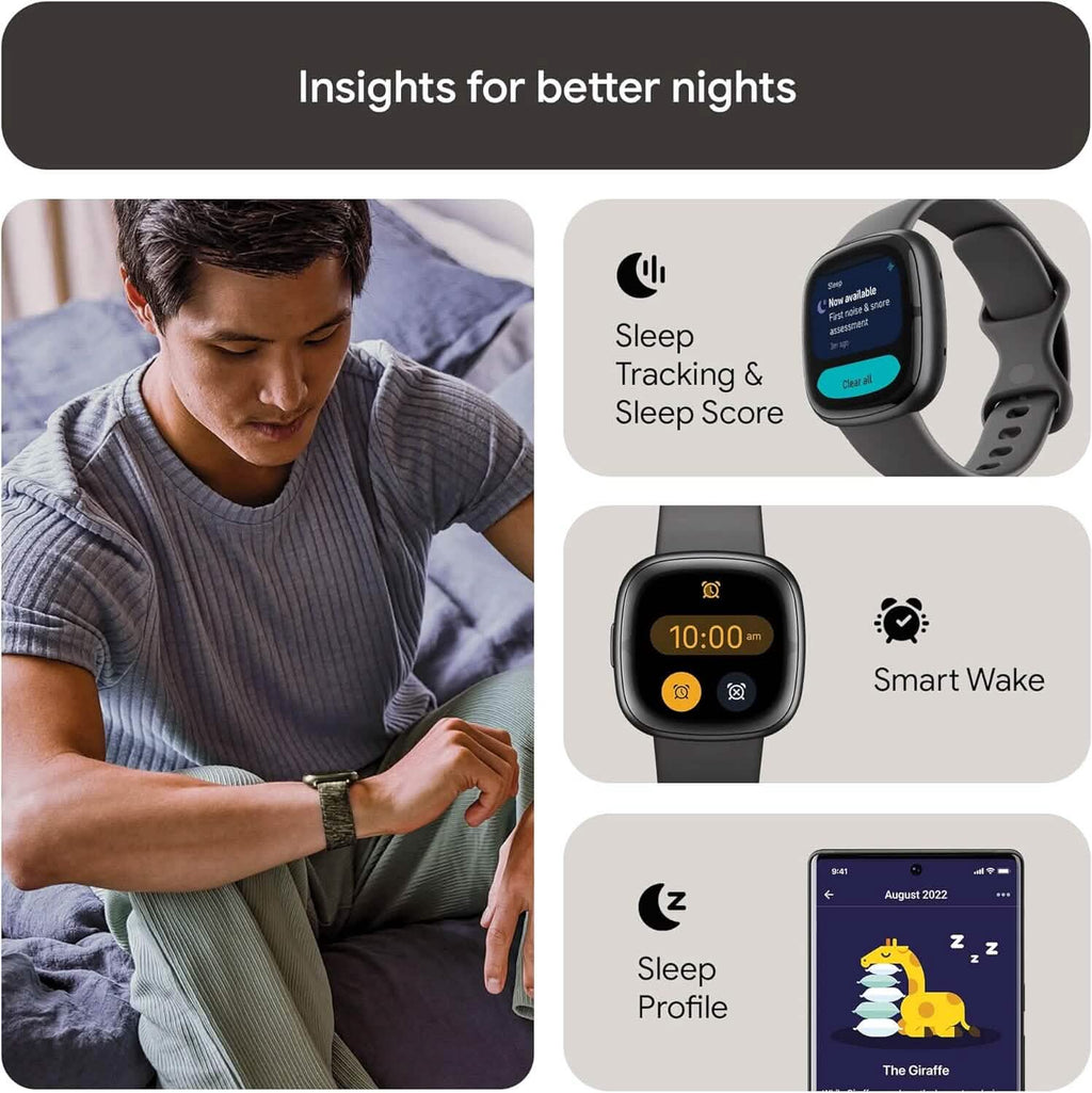 Montre connectée Fitbit Sense 2 de suivi avancé de la santé et du fitness (reconditionnée)