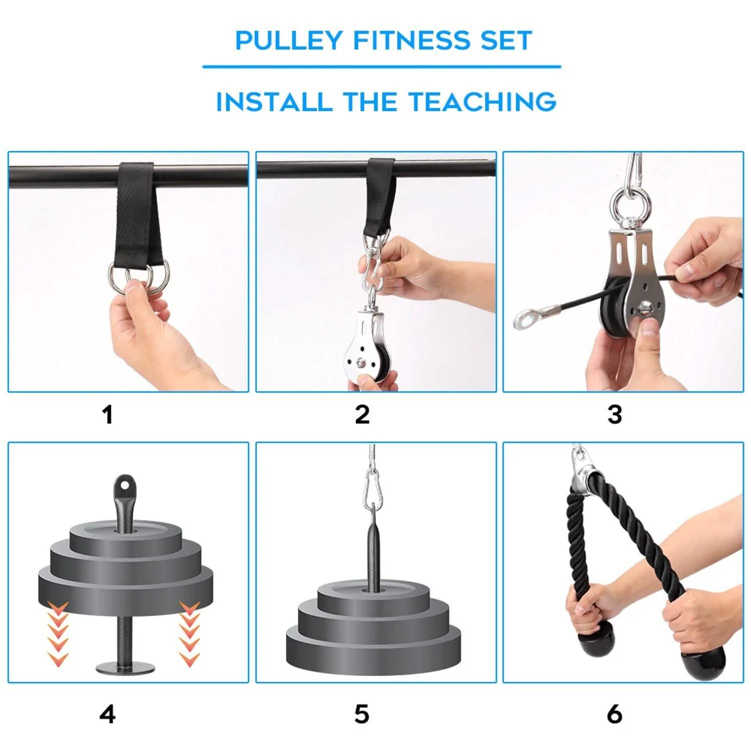 Système de Poulie de Fitness DIY pour Appareil d'Entraînement Musculaire