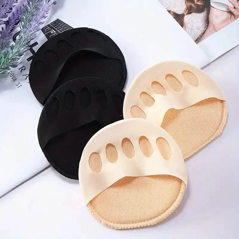 Five-Toe Forefoot Pads For Women High Heels, Shock Absorption Half Insoles, Toe Pad Inserts