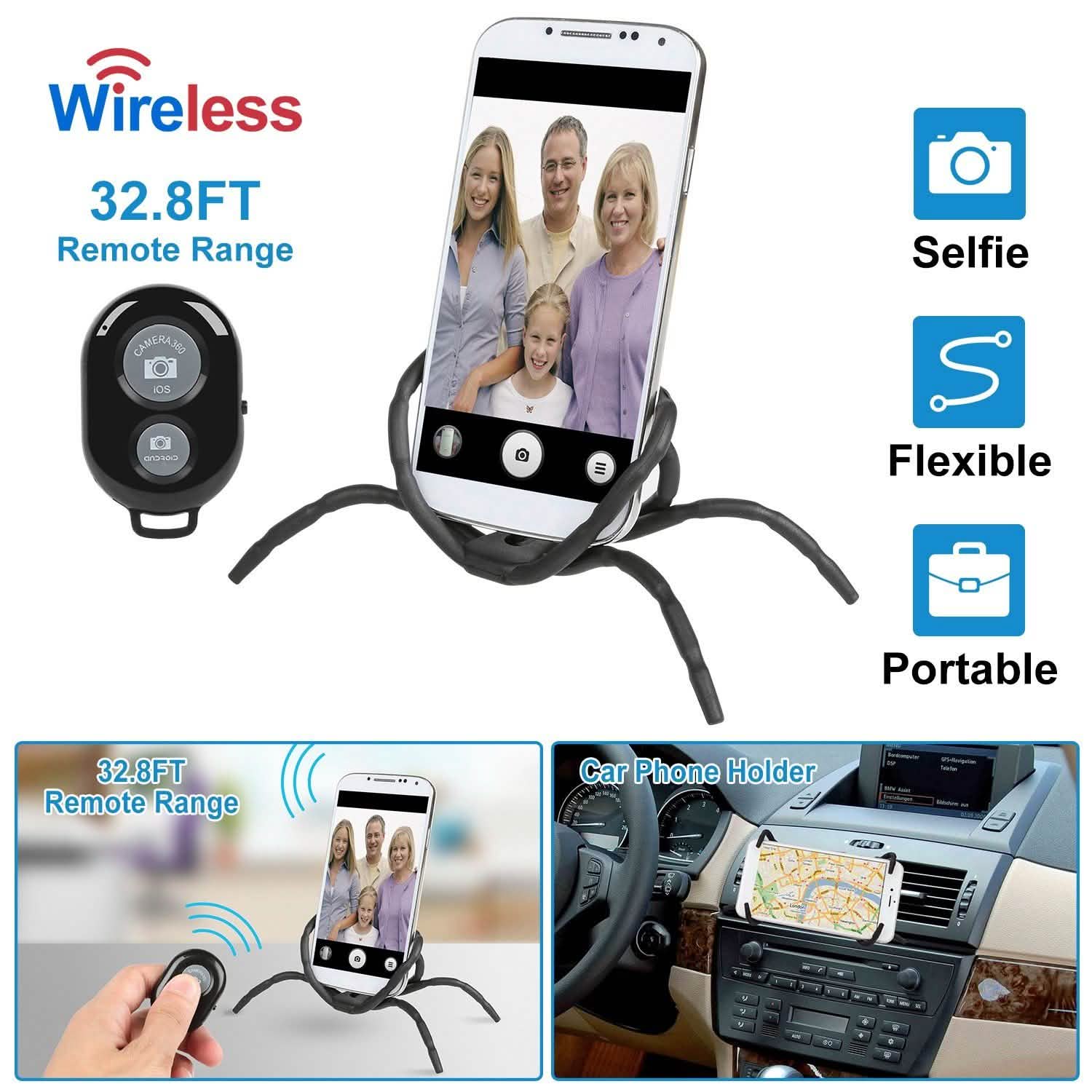 Support de téléphone araignée flexible berceau télécommandé