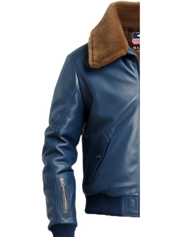 Flight Bomber Leather Jacket – Men Bomber Leather Jacket