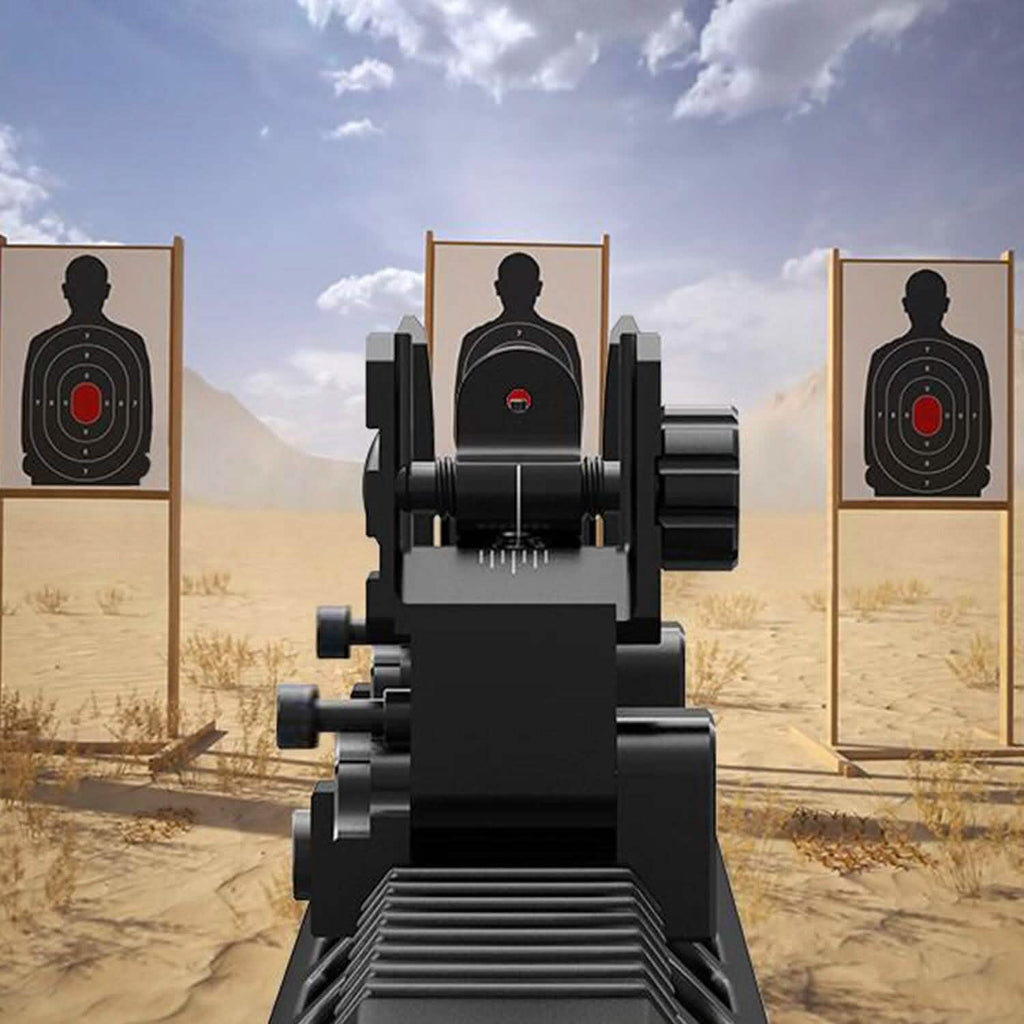 Jeu de viseurs tactiques rabattables avant et arrière en alliage d'aluminium