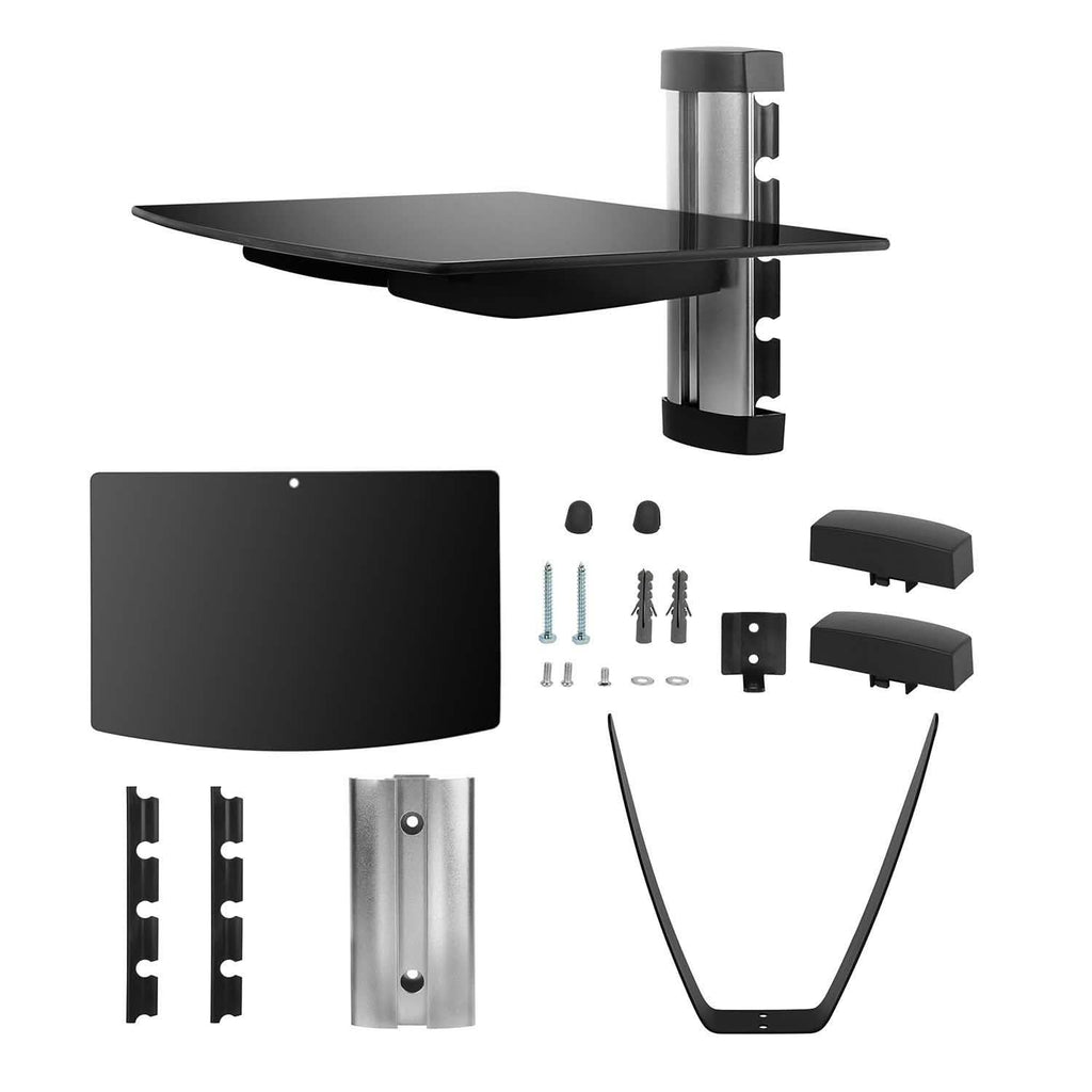 Floating Wall Mounted Strengthened Tempered Glass Shelf