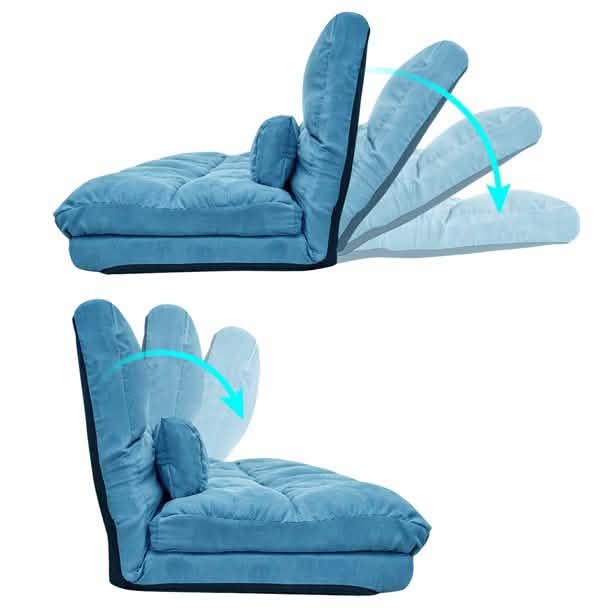 Floor Sofa Bed, Foldable Double Chaise Lounge Sofa Chair