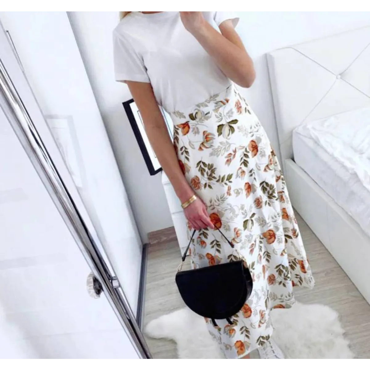 Floral Print Maxi Skirt