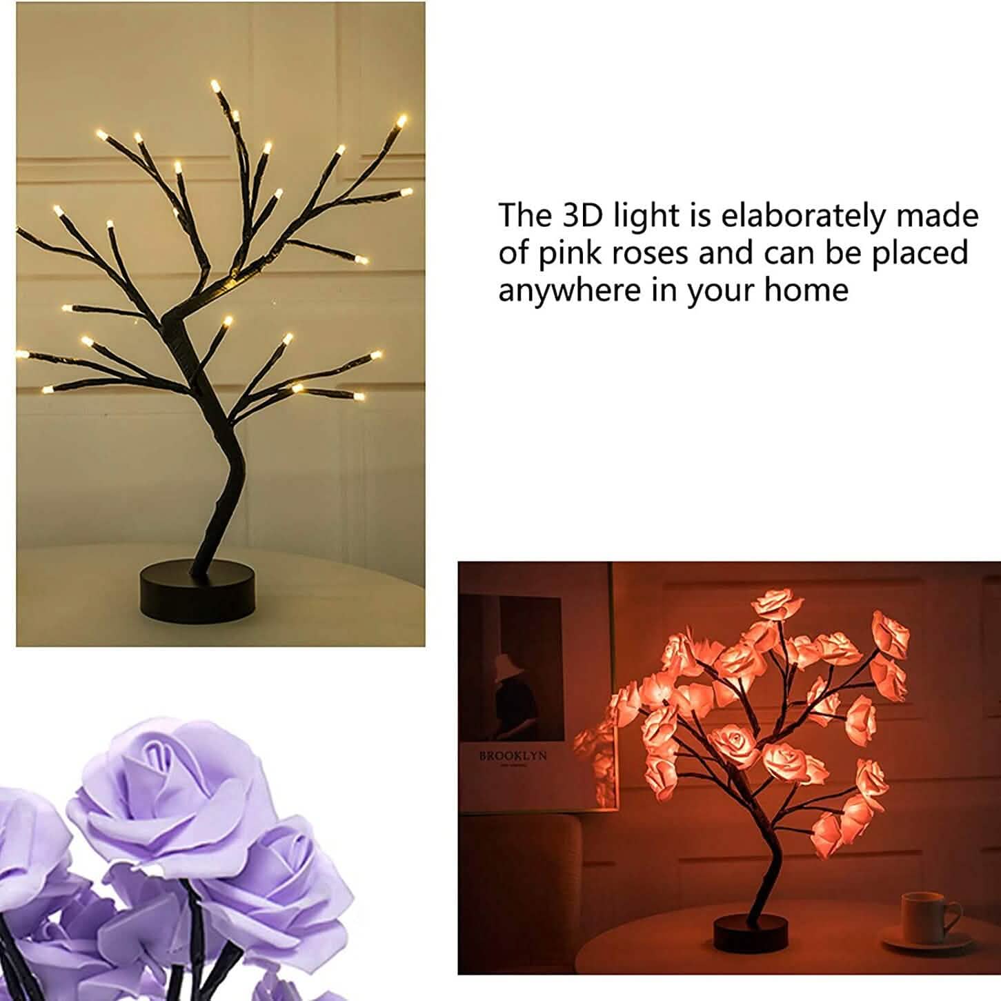 Flower Rose Tree Lamp