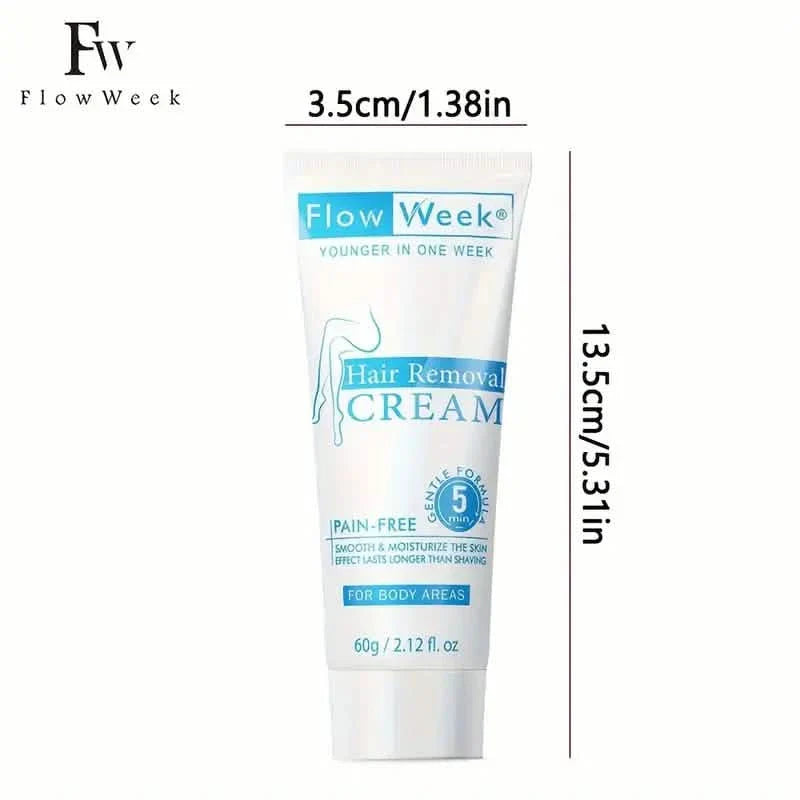 FlowWeek Painless and Irritation-Free Permanent Hair Removal Cream