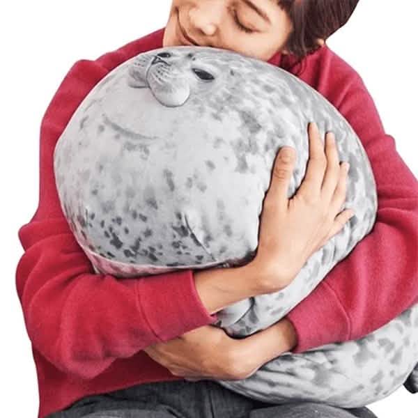 Fluffy Plush Seal Pillow