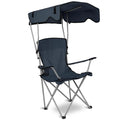 Foldable Beach Canopy Chair Sun Protection with Cup Holder