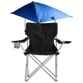Chaise de plage pliable avec accoudoir détachable, pare-soleil réglable et tabouret avec porte-gobelet