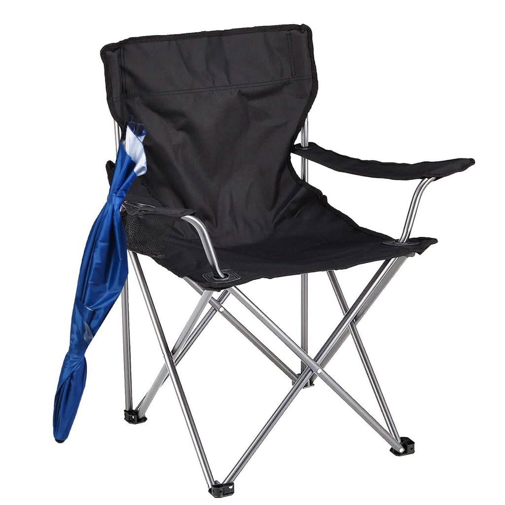 Chaise de plage pliable avec accoudoir détachable, pare-soleil réglable et tabouret avec porte-gobelet