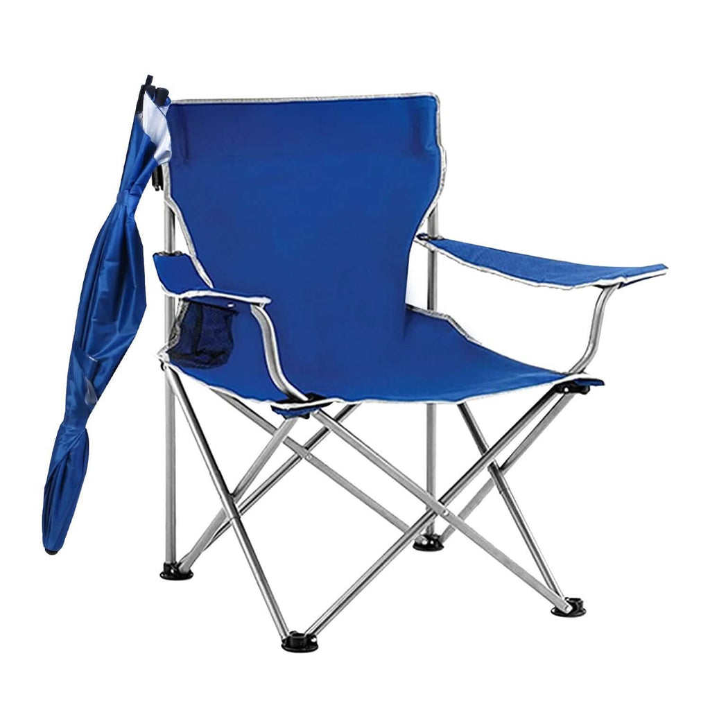 Chaise de plage pliable avec accoudoir détachable, pare-soleil réglable et tabouret avec porte-gobelet