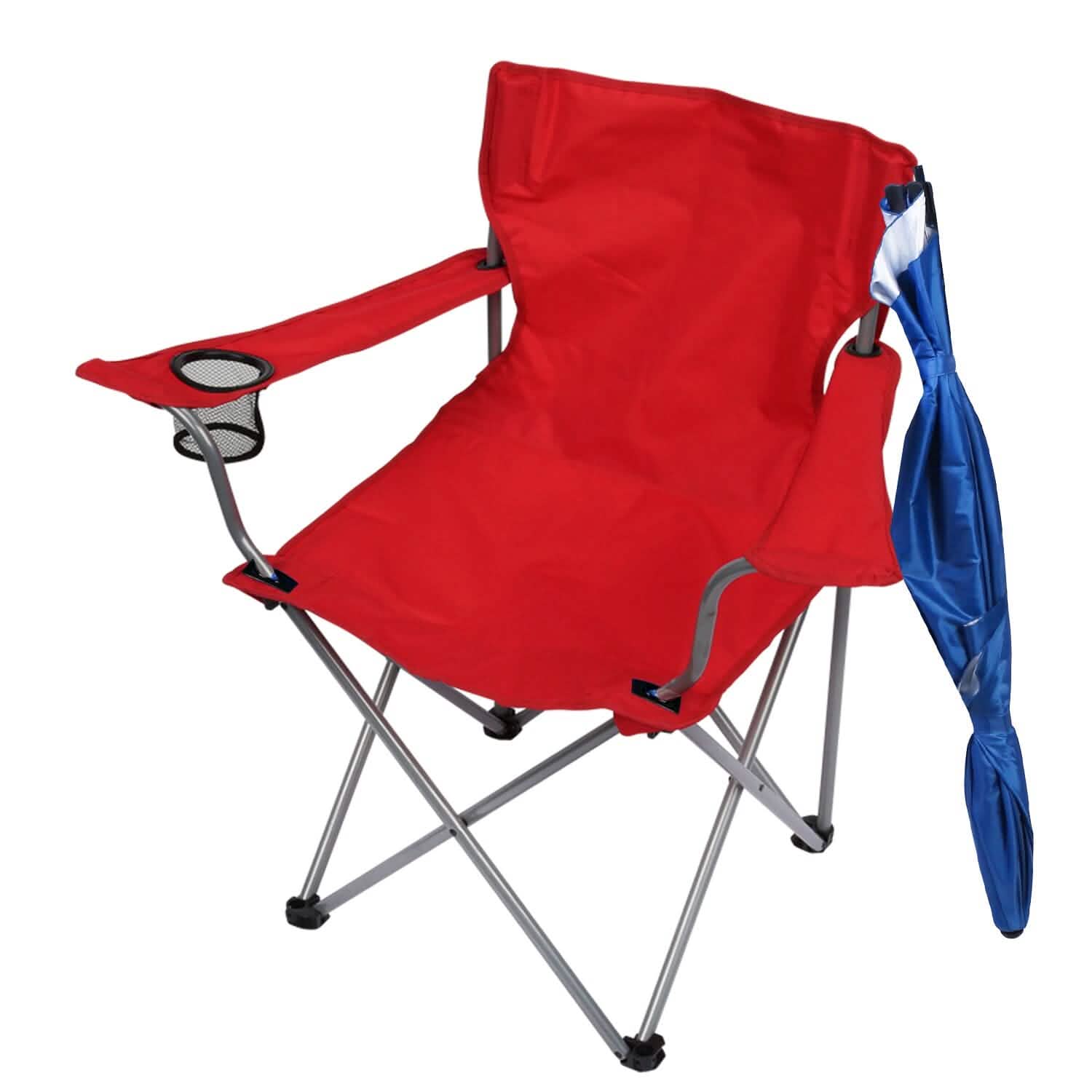 Chaise de plage pliable avec accoudoir détachable, pare-soleil réglable et tabouret avec porte-gobelet