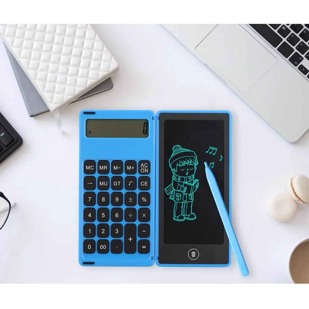 Calculatrice pliable et tablette d'écriture LCD 6 pouces pour dessin numérique