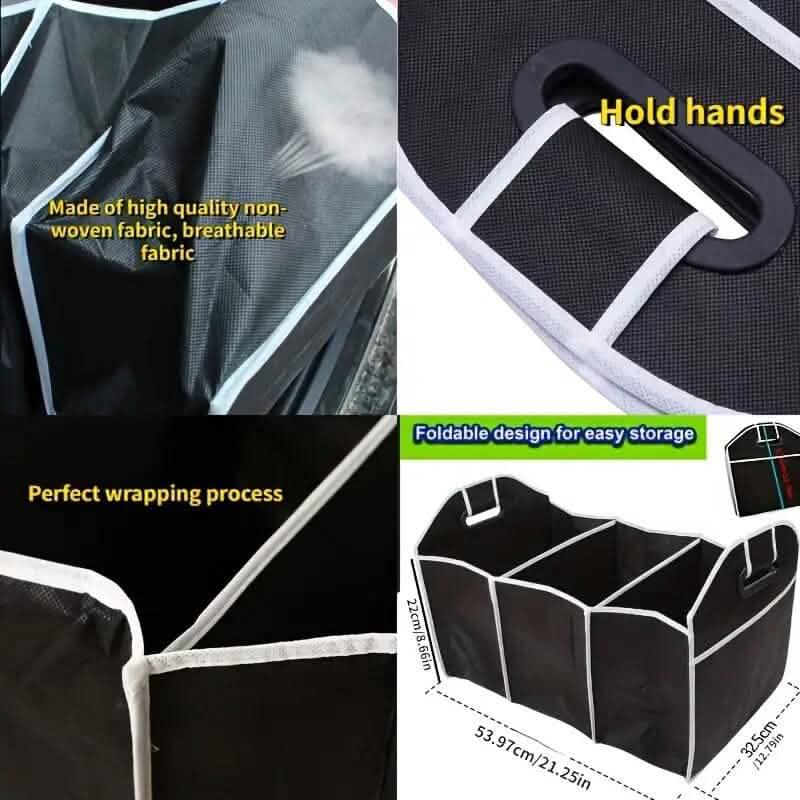 Organisateur de coffre de voiture pliable en toile