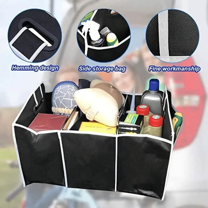 Organisateur de coffre de voiture pliable en toile