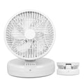 Ventilateur de bureau pliable avec 4 vitesses de vent rechargeable Type-C montage mural