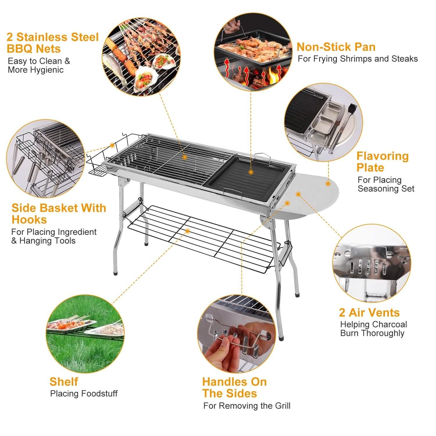 Barbecue portable pliable