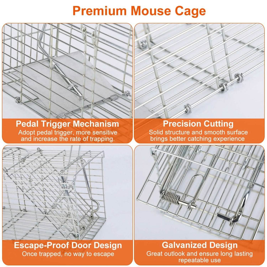 Piège à rat pliable, cage de capture vivante pour rongeurs (capture sans cruauté)