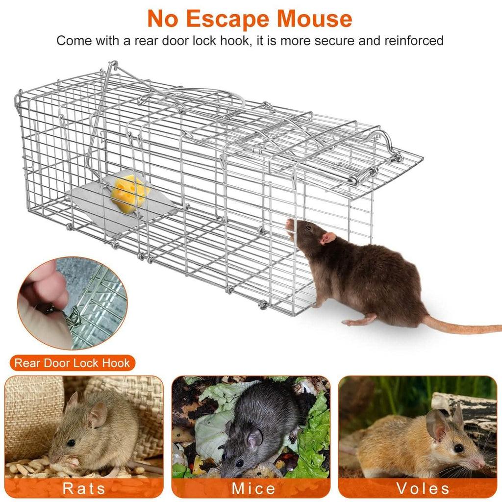 Piège à rat pliable, cage de capture vivante pour rongeurs (capture sans cruauté)