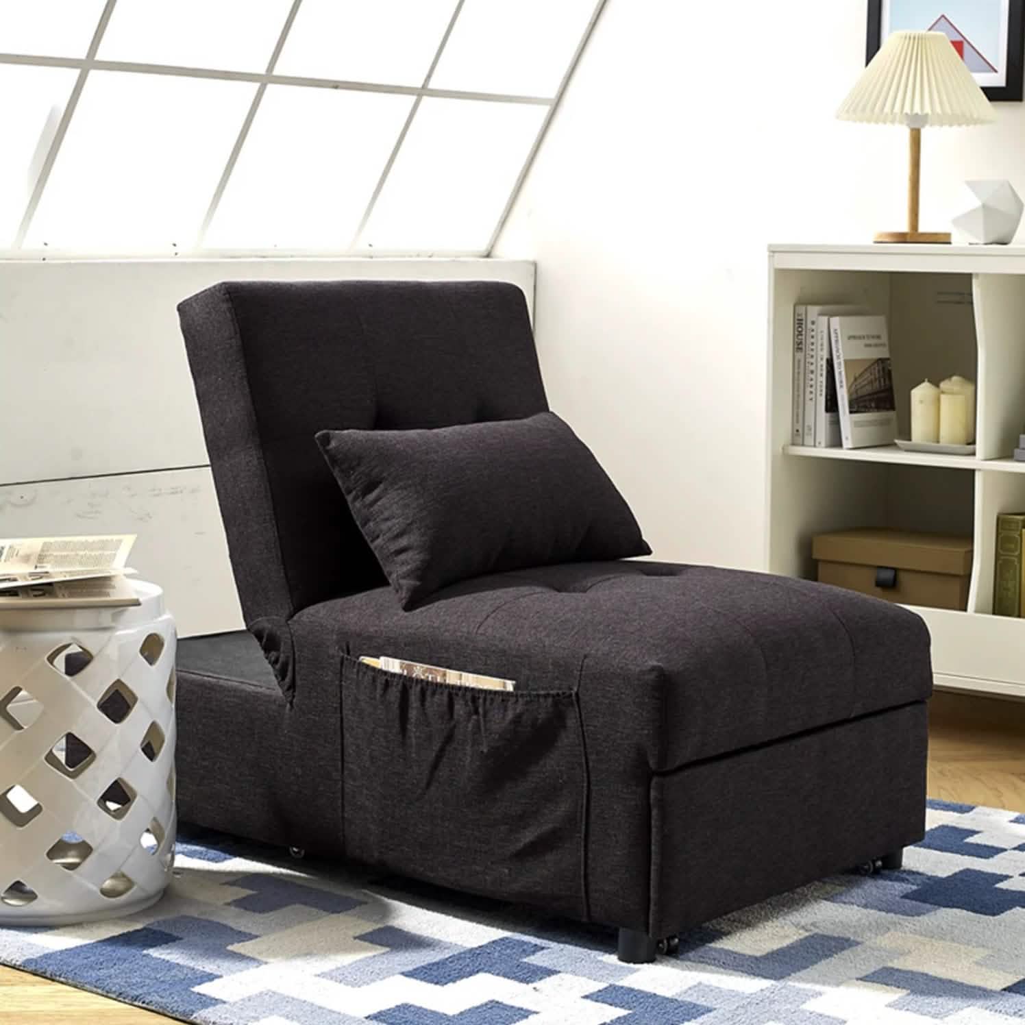Canapé-lit pliant ottoman convertible rembourré