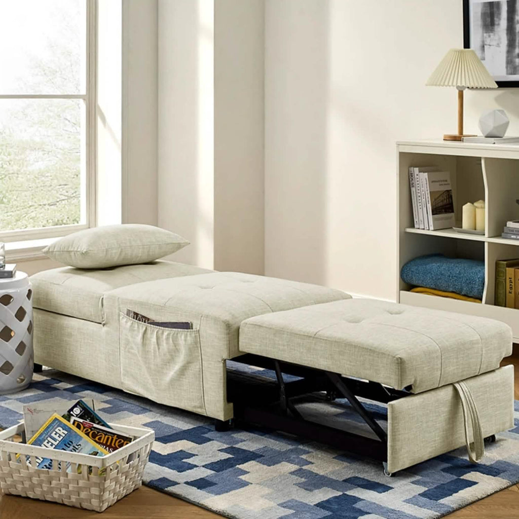 Canapé-lit pliant ottoman convertible rembourré