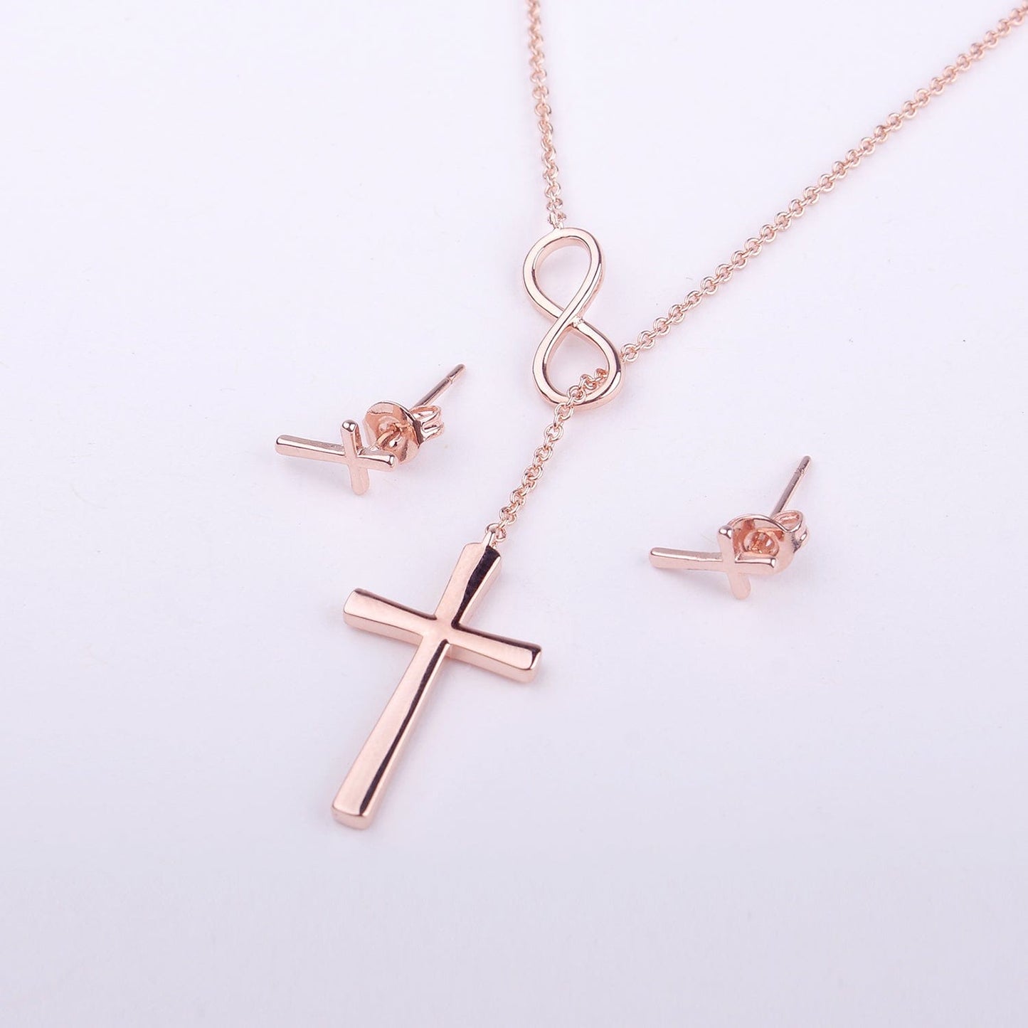 Foster Daughter Cross Earring and Necklace  Jewelry Set